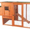 TRIXIE Pet Products Chicken Coop with Outdoor Run, 66.75 x 30.25 x 41.25 inches 66.8"L x 30.3"W x 41.3"H 13 91iwkolNlrL