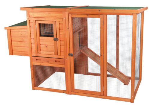 TRIXIE Pet Products Chicken Coop with Outdoor Run, 66.75 x 30.25 x 41.25 inches 66.8"L x 30.3"W x 41.3"H