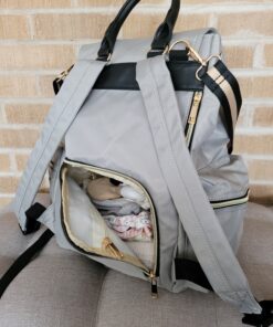 VS VOGSHOW Diaper Bag Backpack, Multifunction Stylish Travel Baby Bag Backpack with Crossbody Strap, Maternity Nappy Bag Gray 88 91iz8UfuopL