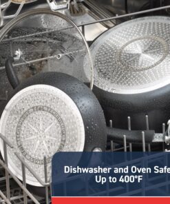 T-fal Experience Nonstick Cookware Set 12 Piece Induction Oven Safe 350F Pots and Pans, Dishwasher Safe Black 12-Piece Induction Nonstick 19 91j ghZbfL