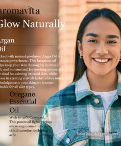 AROMAVITA Facial Acne Control Soap - Oregano Oil and Argan Oil Soap - Natural Cleansing Face Wash - Topical Skin Cleanser Soap 13 91j19s OXEL