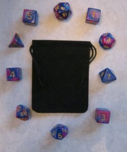 Cosmic (Purple / Blue) RPG D&D Dice Set: 7 + 3d6 = 10 polyhedral die plus bag! 4 91j8Jh1WCaL