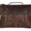 15" Buffalo Leather Vintage Rustic Leather Messenger Laptop Briefcase Satchel Bag for Men and Women 17 91j9CVHUThL