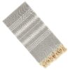 Dandelion - Basic Pattern - 100% Naturally-Dyed Cotton Turkish Towel Peshtemal - 71x39 Inches - Silver Gray 47 91j9kEh9YTS