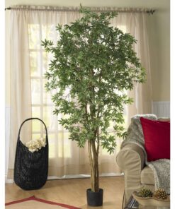 Alternative view of Nearly Natural 5297 Japanese Maple Silk Tree, 6-Feet, Green