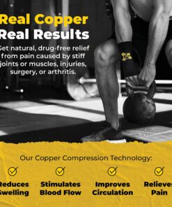 Alternative view of CopperJoint Wrist Brace for Carpal Tunnel Relief - Wrist Compression Sleeve and Tennis Wrist Support - Ideal for Tendonitis, Golf, Yoga, Typing and Gaming - Copper Infused Nylon (Pair, Small) Pair- Small