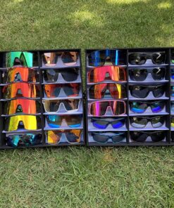 Prosource 18 Slot Sunglasses Organizer Box Stand Display Case/Tray, Fabric Lined & Snap Close, black 26 91jAxXLUXeL 1