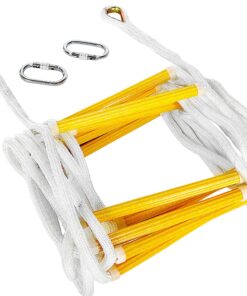 Fire Escape Ladder 2 Story 16ft Flame Resistant Safety Rope Ladder - Fast to Deploy & Easy to Use & Store - Compact - Weight Capacity up to 2000pounds (16ft) Emergency ladders 20 91jIbg8yH2L