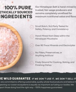 Wild Foods Organic Pink Himalayan Salt, Fine Ground Table and Cooking Salt, 8 oz | 100% Real, Pure, Unrefined Pink Salt | 80+ Minerals and Electrolytes, Small Batch, Ethically Sourced 8 Ounce (Pack of 1) 14 91jInUpIAXL