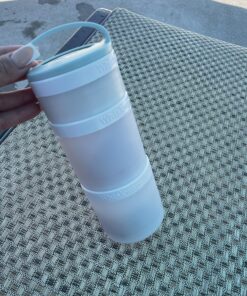 Whiskware Stackable Snack Containers for Kids and Toddlers, 3 Stackable Snack Cups for School and Travel, White and Grey 15 91jK NoPYkL