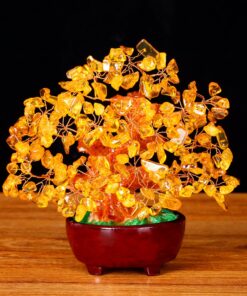 Parma77 Citrine Crystal Tree, Yellow Healing Crystals Gemstone Bonsai Tree Money Tree, Yellow Room Decor Cubicle Office Desk Decor for Women, Feng Shui Wealth and Luck Spiritual Gifts for Women Gold 25 91jL3FnL8UL