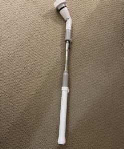 Electric Spin Scrubber, Cordless Power Brush Floor Scrubber with Adjustable Extension Arm and 4 Replaceable Bathroom Cleaning Brush Heads, Ideal for Tub, Tile, and Floor Cleaning White 48 91jMKrXgU L