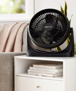 Amazon Basics 3 Speed Small Room Air Circulator Fan, 11-Inch, Blade, Black, 7.6"D x 14.8"W x 14.1"H 30 91jNiPNohL