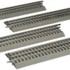 Lionel FasTrack 10” Straight Track, Electric O Gauge, (Pack of 4) 10" Straight Track (Pack of 4)