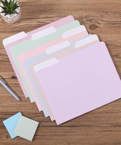 Mr. Pen- File Folders, 18 Pack, Morandi Colors, 1/3-Cut Tab, File Folders Letter Size, Colored File Folders, Office File Folder, Colored Folders, Office Supplies File Folders, File Folders with Tabs 18 per Pack 20 91jRkdSlPBL