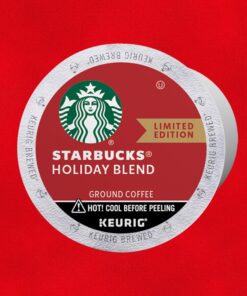 Starbucks K-Cup Coffee Pods, Holiday Blend Medium Roast Coffee For Keurig Brewers, 100% Arabica, Limited Edition Holiday Coffee, 6 Boxes (60 Pods Total) 60 Count (Pack of 6) 13 91jWpSiSvDL