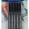 5-Pack Counterfeit Pens - Chisel Tip - Fake Money Detector Markers from Entrust Pro 5 Pack