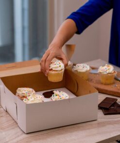 SCT White One-Piece Non-Window Bakery Boxes, 8 x 8 x 5, White, Paper, 100/Carton 8" L x 8" W x 5" H - 100ct 21 91jhyEtC4L 6