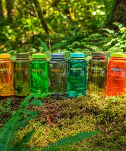 Nalgene Tritan Wide Mouth BPA-Free Water Bottle, Clear w/ Green Cap, 32-Ounces 23 91jlO461W1L