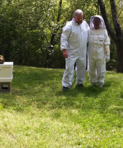 Honey Keeper Professional Cotton Full Body Beekeeping Suit with Self Supporting Veil Hood - Large 15 91jnytXbRL