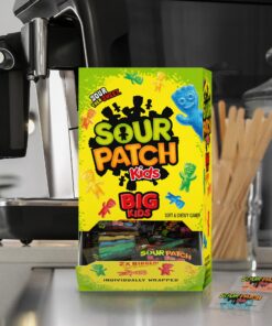 SOUR PATCH KIDS Big Individually Wrapped Soft & Chewy Candy, Christmas Candy Stocking Stuffers, 240 Count Box Mixed-Fruit 40 91jrvWPWgAL