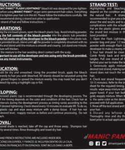 MANIC PANIC Flash Lightning Hair Bleach Kit - 30 Volume Developer + Bleach Powder for Hair Lightening + Lifting up to Five Levels - Vegan And Cruelty Free Orginal 42 91jtJqjY11S