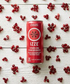 IZZE Sparkling Juice, Pomegranate, No Added Sugars, No Preservatives, Non-GMO, 8.4 Fl Oz Can (Pack of 24) 8.4 Fl Oz (Pack of 24) 16 91jvvALJ5YL
