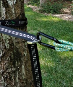 Kamber Hammock Straps – Two Extra Long 10ft Hammock Straps with Precision Adjusting Buckles and Heavy-Duty Carbon Steel Carabiners, Triple Stitched Non-Stretch Polyester Straps, Holds 1500Lbs 12 91jyr2lqUQL