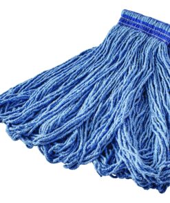 Rubbermaid Commercial Products Universal Headband Blend Mop, Blue, Looped Ends to Reduce Fraying, Heavy Duty Industrial Wet Mop For Floor Cleaning Office/School/Stadium/Lobby/Restaurant Single 7 91k2W5Iiv1L