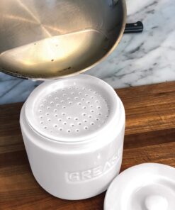 Fox Run 6238 Porcelain Grease Container, White White Porcelain 24 91k6VJqWS7L