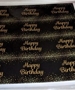 Black and Gold Happy Birthday Party Water Bottle Labels - 24 Stickers 23 91k6vKsOHlL