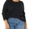 Amazon Essentials Women's Lightweight Long-Sleeve Cable Crewneck Sweater (Available in Plus Size) X-Small Black 13 91k8q6ODgzL