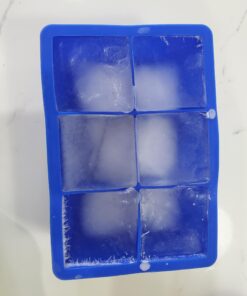 Tovolo King Cube Ice Tray (Stratus Blue) - Large, & Reusable Silicone Molds for whiskey, Cocktails, Coffee, Bartender Accessories, & Smoothies / BPA-Free & Dishwasher-Safe Stratus Blue Set of 1 23 91k9CmM0U4L