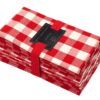 COTTON CRAFT 12 Pack Gingham Checks Oversized Dinner Napkins - Red - Size 20x20-100% Cotton - Tailored with Mitered Corners and a Generous Hem - Easy Care Machine wash Red White