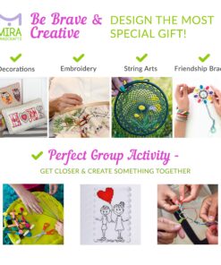 Premium Rainbow Color Embroidery Floss - Cross Stitch Threads - Friendship Bracelets Floss - Crafts Floss - 116 Pcs - 105 Skeins Per Pack and Set of 10 Embroidery Needles and 1 Threader 37 91kG4b0vceL