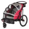 Schwinn Kids Bike Trailer and Stroller, Seats 2 Riders, Carrier Canopy for Sun Protection and Weather Blocking, Foldable and Compact for Easy Storage, Flag Included Joyrider 46 91kPqO83KhL