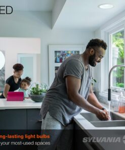 SYLVANIA LED Flood BR30 Light Bulb, 65W=9W, 10 Year, Medium Base, 650 Lumens, Dimmable, 5000K, Daylight - 2 Pack (73956) 65w / Daylight 5000k 2 Count (Pack of 1) 21 91kVS5UudIL