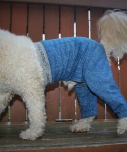 Mozzie Pants Walking Dog Pants, E-Collar Alternative, Dog Pajamas, X-Small Dog, Blue 11 91kVeAxHz4L