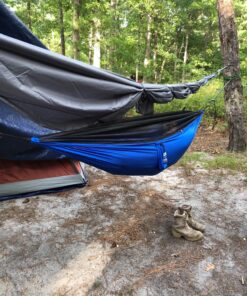 Oak Creek Lost Valley Camping Hammock. Bundle Includes Mosquito Net, Rain Fly, Tree Straps, Compression Sack. Weighs Four Pounds, Perfect for Camping. Lightweight Nylon Single Hammock. 54 91kX2wzL2kL