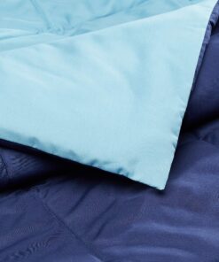 Amazon Basics Reversible Lightweight Microfiber Comforter Blanket, Twin/Twin XL, Navy/Sky Blue Navy / Sky Blue 1-Pack 18 91kY ypfo6L