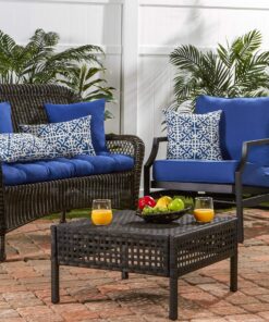 Greendale Home Fashions Rectangle Outdoor Accent Pillows, Indigo, Set of 2 17 91kZyOm8KYL 1