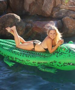 GoFloats Dragon Party Tube Inflatable Rafts - Choose From Fire Dragon and Ice Dragon, Pool Floats for Adults and Kids Alligator 15 91khwGJ2lQL