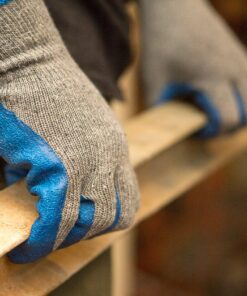 G & F Products - 3100L-DZ-Parent 12 Pairs Large Rubber Latex Double Coated Work Gloves for Construction, gardening gloves, heavy duty Cotton Blend Blue Large (Pack of 12) General Purpose 31 91kiZArnJhL 1