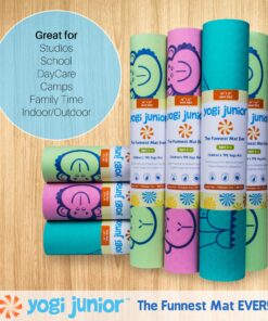 Yogi Junior Kids Yoga Mat - PVC Free - Double Layered TPE Foam Kiwi Pals 11 91kj98dtczL