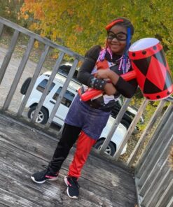 Rubie's DC Superhero Girl's Harley Quinn Costume, Large 22 91kjWahpEkL