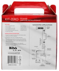 BOSS Audio Systems KIT-ZERO 10 Gauge Wiring Installation Kit for Car Amplifiers - A Car Amplifier Wiring Kit Helps You Make Connections and Brings Power to Your Radio, Subwoofers and Speakers 15 91kjkJyStlL