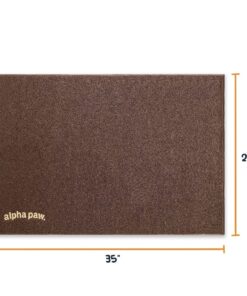 Smiling Paws Pets - Extra Large Cat Litter Mat - Pet Rug - Catches Litter That Spills Outside Litter Box - Easy to Clean - Non-Slip - Litter Box Mat - Kitty Litter Catcher - Brown L Size (35" x 23.5”) 1 Count (Pack of 1) 23 91kk9eVBP8L