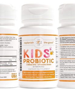 Replenish the Good Kids Vegan Probiotics | Antibiotic Recovery | Helps Support Kids' Immune & Digestive System | 15x More Effective Than Gummies | Sugar-Free, Easy to Swallow | 60 Tiny Pearls 22 91kmI5ouCAL