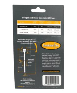 Alternative view of Consistent Tee Beveled Biodegradable 3-1/4" 10-Pack Tees Orange