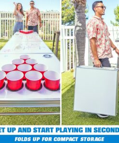 GoPong 8 Foot Portable Beer Pong / Tailgate Tables (Black, Football, American Flag, or Custom Dry Erase) 8-Feet 20 91ksIYweGSL